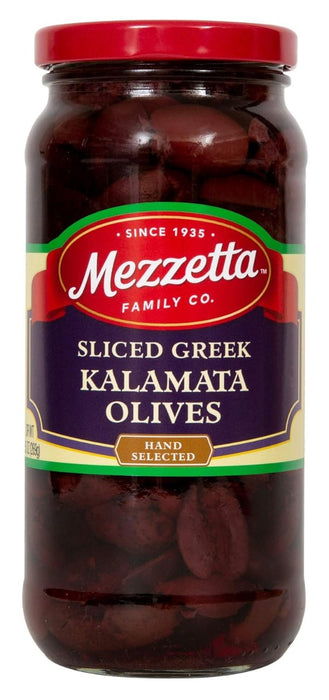 MEZZETTA: Sliced Greek Kalamata Olives, 9.5 oz
