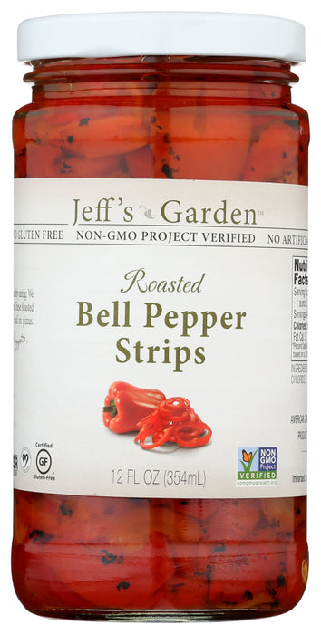 JEFF'S NATURALS: Roasted Bell Pepper Strips, 12 oz