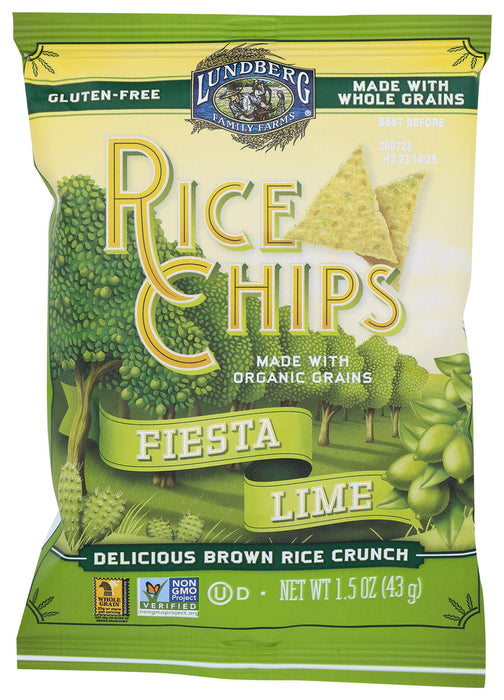 LUNDBERG: Fiesta Lime Rice Chips, 1.5 oz