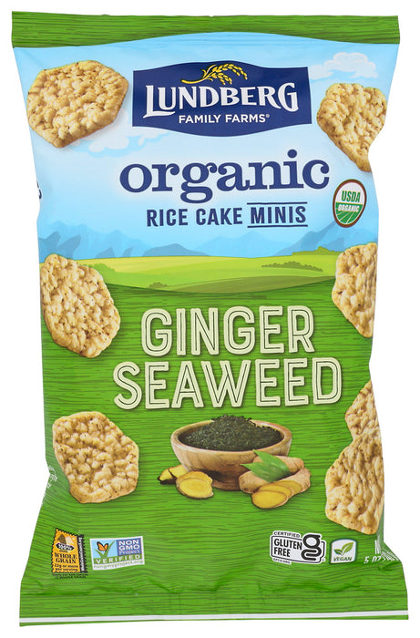 LUNDBERG: Rice Cakes Mini Gngr Swd, 5 oz