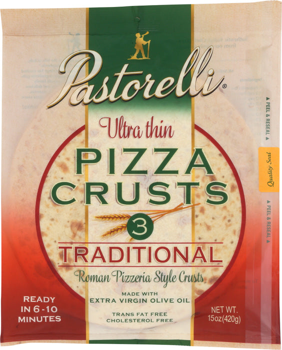 PASTORELLI: Ultra Thin Traditional Pizza Crusts, 15 oz