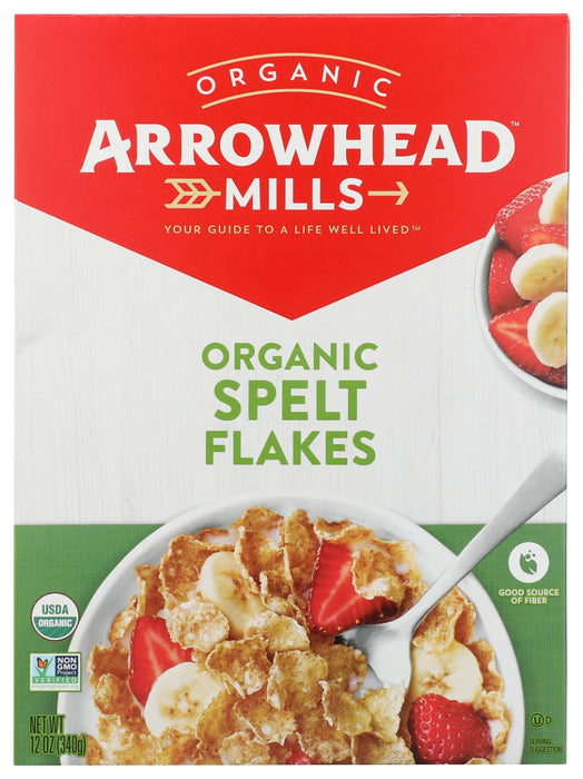 ARROWHEAD MILLS: Organic Spelt Flakes Whole Grain, 12 oz