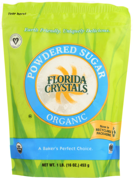 FLORIDA CRYSTALS: Powdered Sugar Organic, 16 oz