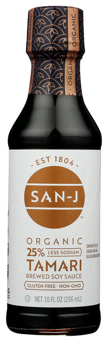 SAN-J: Organic Reduced Sodium Gluten Free Tamari Soy Sauce, 10 Oz