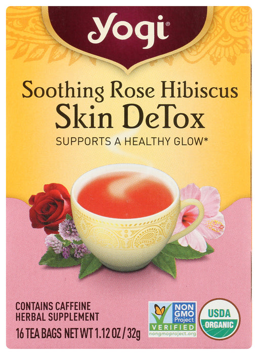 YOGI TEA: Skin DeTox Tea 16 Tea Bags, 1.12 oz