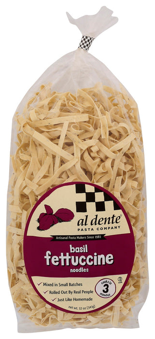 AL DENTE: Basil Fettuccine Noodles, 12 oz