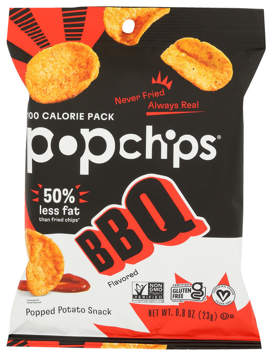 POPCHIPS: Barbeque Potato Popped Chip Snack, 0.8 oz