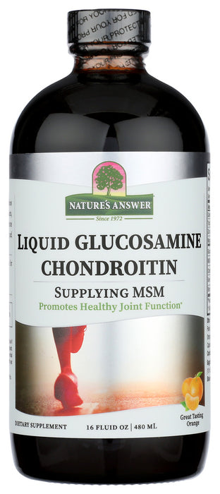 NATURES ANSWER: Glucosamine and Chondroitin Liquid, 16 oz