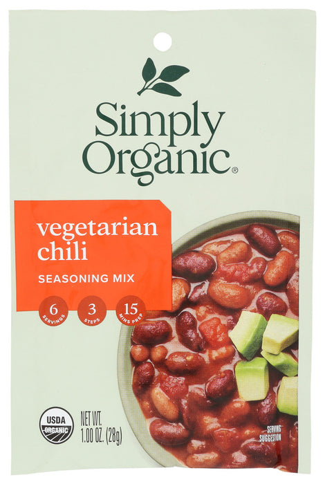 SIMPLY ORGANIC: Seasoning Mix Vegetarian Chili, 1 Oz