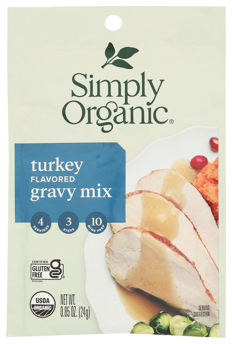SIMPLY ORGANIC: Gravy Seasoning Mix Roasted Turkey, .85 Oz