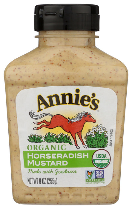 ANNIE'S NATURALS: Organic Horseradish Mustard, 9 oz