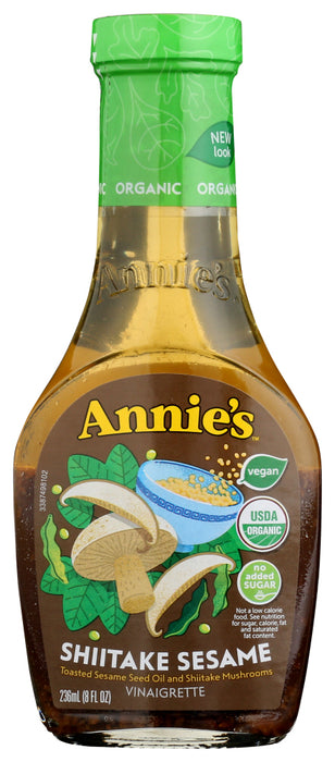 ANNIE'S NATURALS: Organic Dressing Shiitake Sesame, 8 oz