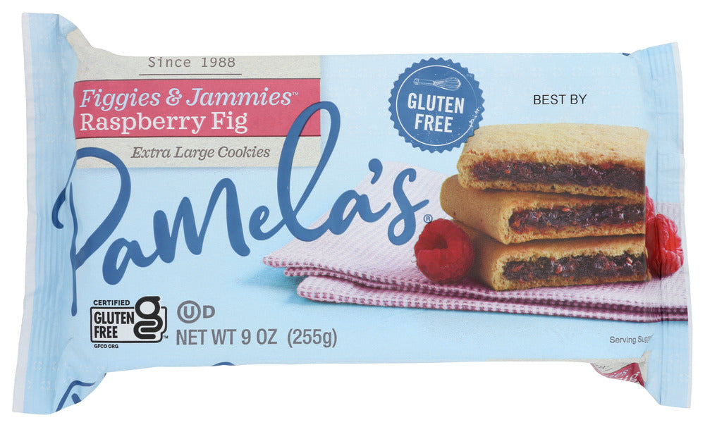 PAMELA'S: Gluten Free Figgies & Jammies Raspberry And Fig Extra Large Cookies, 9 oz