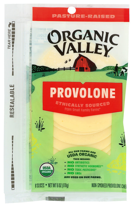 ORGANIC VALLEY: Provolone Cheese Deli Slices, 6 oz