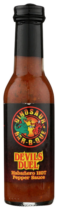 DINOSAUR: Devils Duel Habanero Hot Pepper Sauce, 5 oz