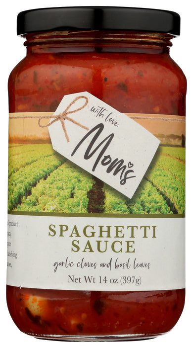 MOM'S: Spaghetti Sauce Fresh Garlic & Basil, 14 oz