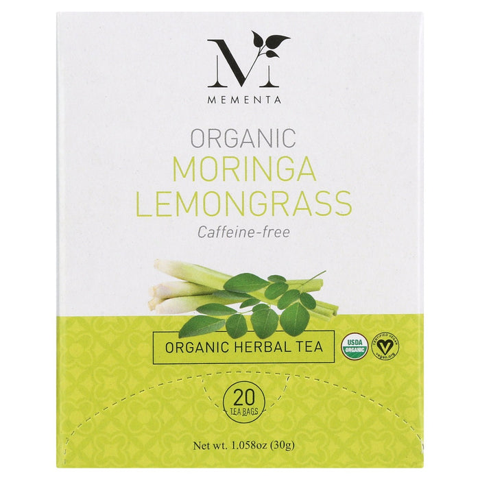 MEMENTA: Tea Lemngrass Moringa Org, 20 CT