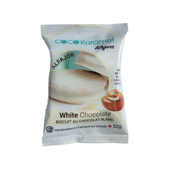 COCO KARAMEL: Alfajores White Choc, 52 gm