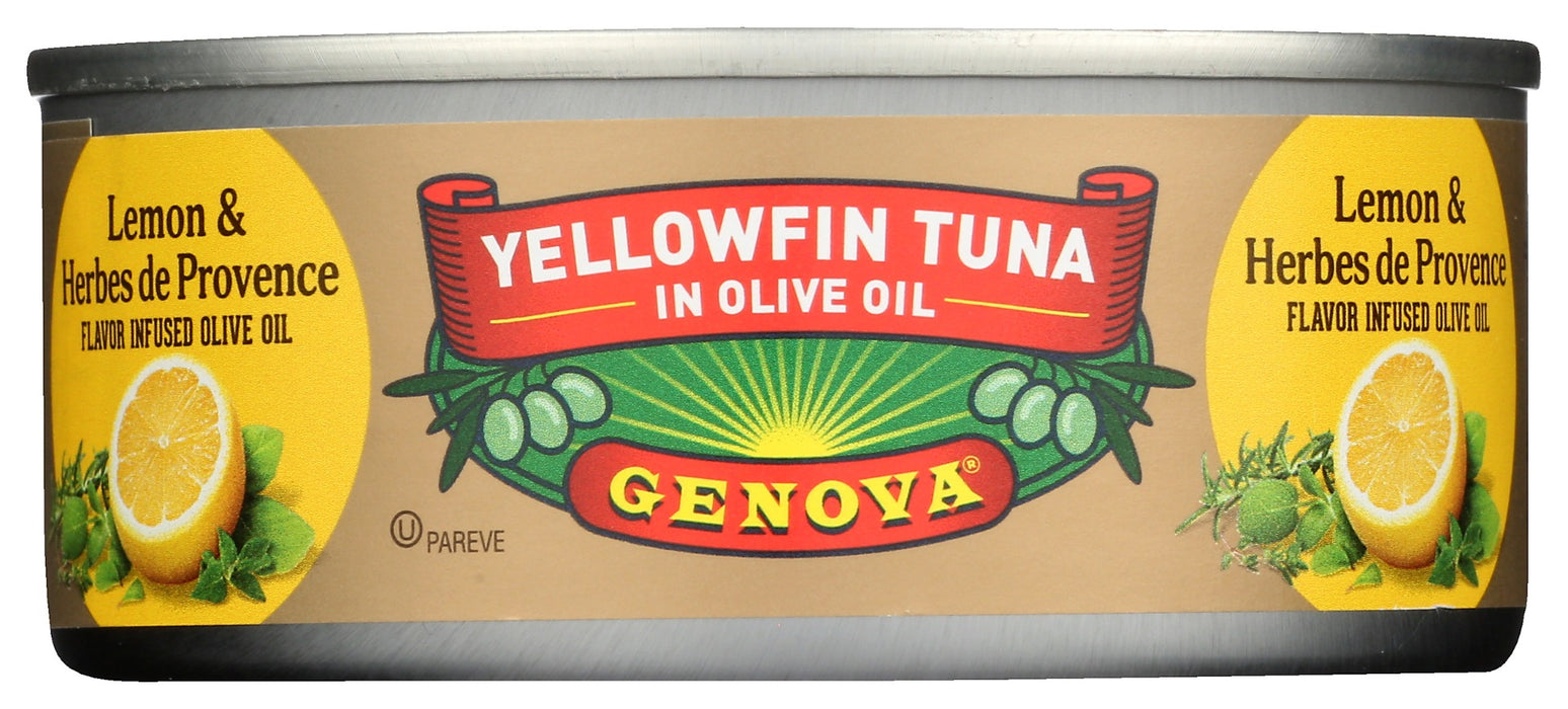 GENOVA: Tuna Yellowfin Lemon Herbs Olive Oil, 5 oz