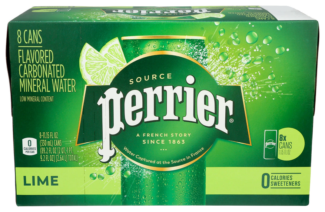 PERRIER: Lime Sparkling Water 8Pk, 89.2 fo