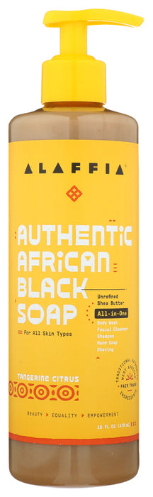 ALAFFIA: Soap Auth Blck Tang Citrs, 16 fo