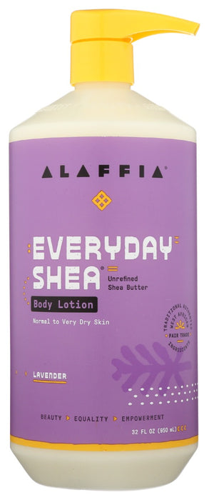 ALAFFIA: EveryDay Shea Body Lotion Lavender, 32 fo