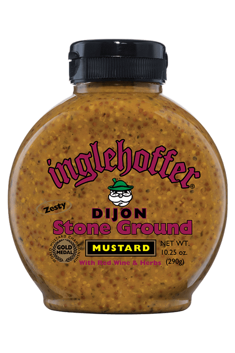 INGLEHOFFER: Mustard Sqz Dijon Stone Grnd, 10.25 oz