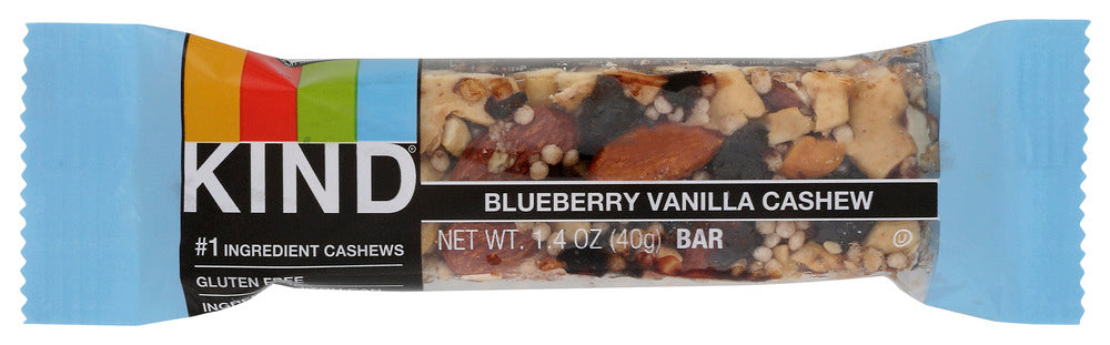 KIND: Fruit and Nut Blueberry Vanilla and Cashew Bar, 1.4 oz