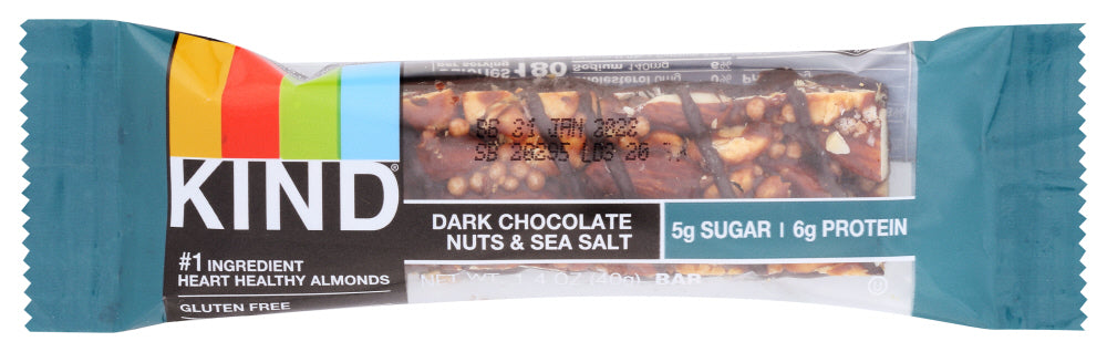 KIND: Nuts and Spices Bar Dark Chocolate Nuts and Sea Salt, 1.4 oz