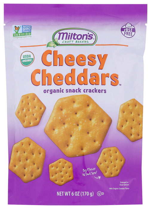 MILTONS: Cheesy Cheddars Cracker, 6 oz