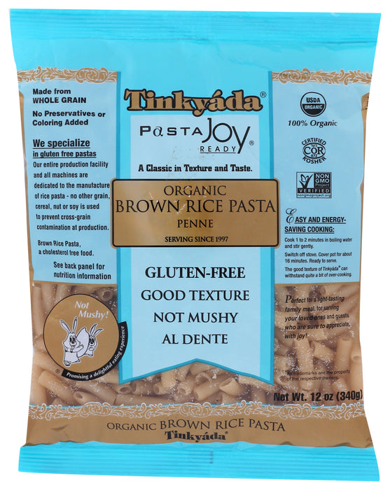 TINKYADA: Organic Brown Rice Penne Pasta, 12 oz