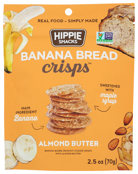 HIPPIE SNACKS: Almond Butter Banana Bread Crisps, 2.5 oz