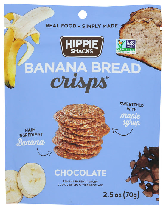 HIPPIE SNACKS: Chocolate Banana Bread Crisps, 2.5 oz