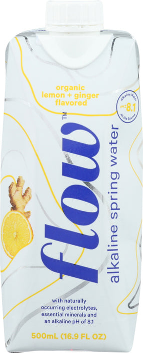FLOW WATER: Water Alk Lmon Ging Sprng, 16.9 fo