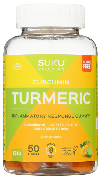 SUKU VITAMINS: Turmeric Curcumin Gummies, 50 pc