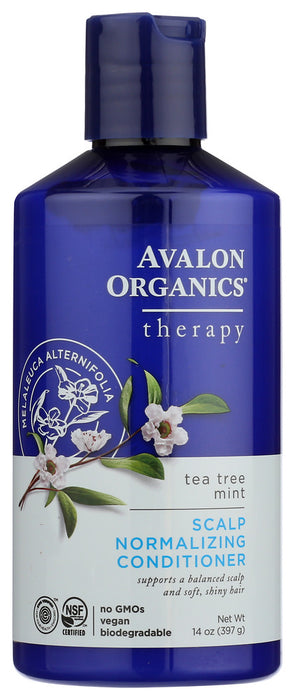 AVALON ORGANICS: Scalp Normalizing Conditioner Tea Tree Mint, 14 oz