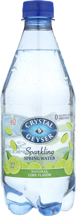 CRYSTAL GEYSER: Sparkling Lime Mineral Water 4pk, 72 fo