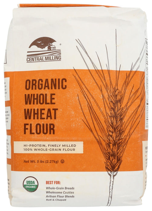 CENTRAL MILLING: Flour Hi Prtn Whole Wheat Org, 5 LB