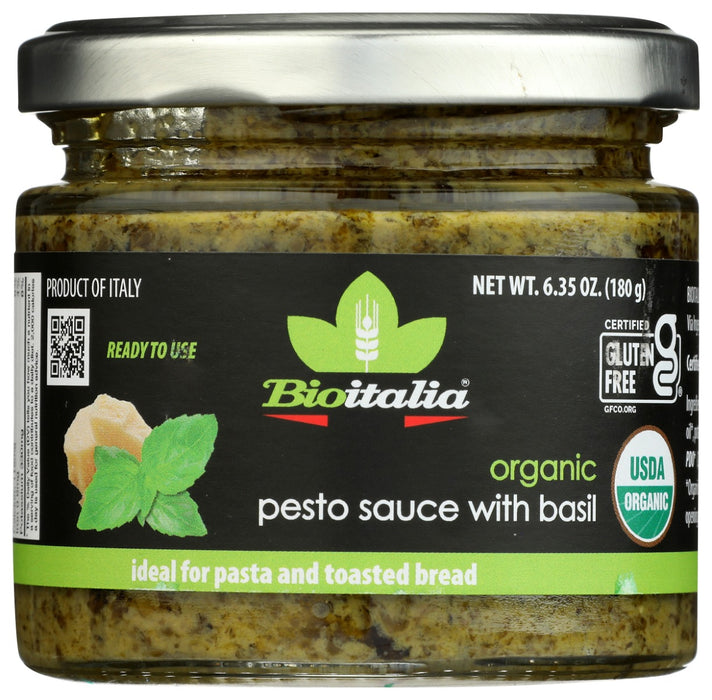 BIOITALIA: Organic Pesto Sauce with Basil, 6.35 oz