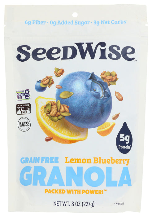 SEEDWISE: Lemon Blueberry Granola, 8 oz