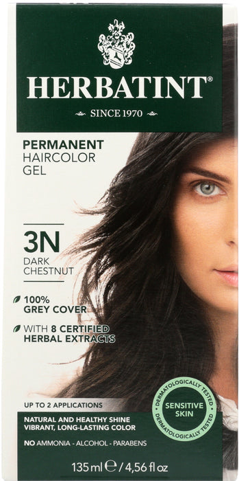 HERBATINT: Permanent Herbal Haircolor Gel 3N Dark Chestnut, 4.56 Oz