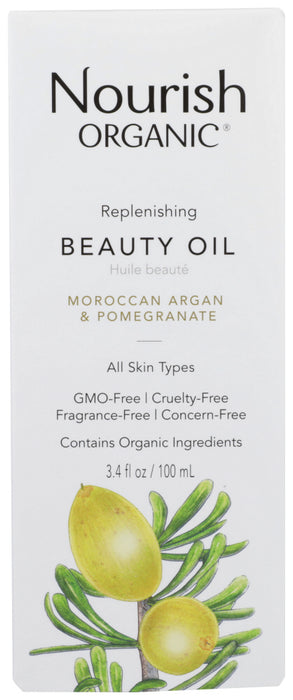 NOURISH ORGANIC: Replenishing Argan Oil with Pomegranate and Rosehip, 3.4 oz