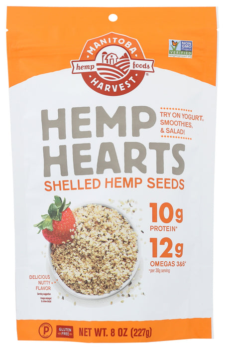 MANITOBA HARVEST: Hemp Hearts Raw Shelled Hemp Seeds, 8 oz