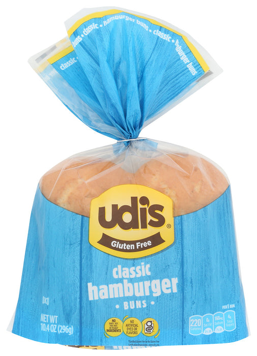 UDIS: Gluten Free Classic Hamburger Buns 4 Count, 10.4 oz
