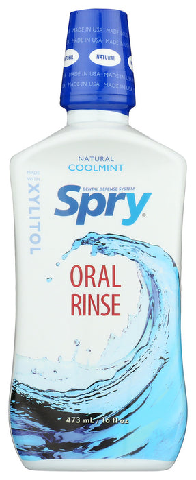 SPRY: Oral Rinse Cool Mint, 16 Oz