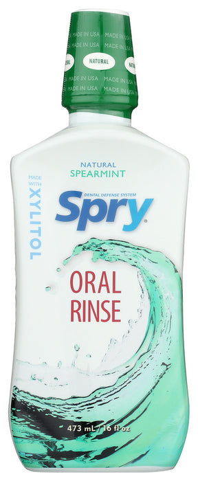 SPRY: Oral Rinse Spearmint, 16 Oz