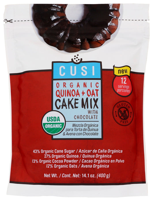 CUSI WORLD: Quinoa Cake Mix Chocolate, 14.1 oz
