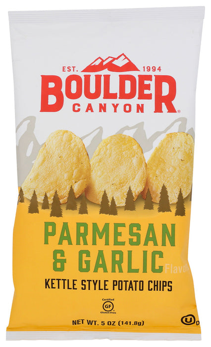 BOULDER CANYON: Kettle Cooked Potato Chips Parmesan and Garlic, 5 oz