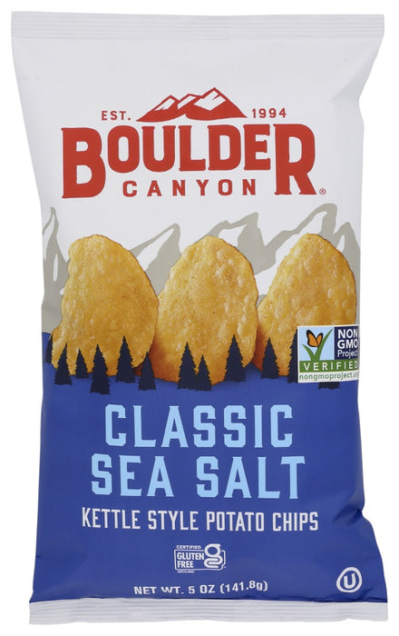 BOULDER CANYON: Sea Salt Kettle Cooked Potato Chips, 5 oz