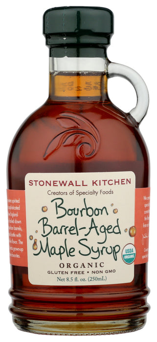 STONEWALL KITCHEN: Organic Bourbon Barrel Aged Maple Syrup, 8.5 fo